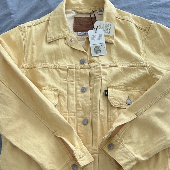 Levi's Men's Light Yellow Denim Jacket Brand New sz Large - Picture 7 of 8